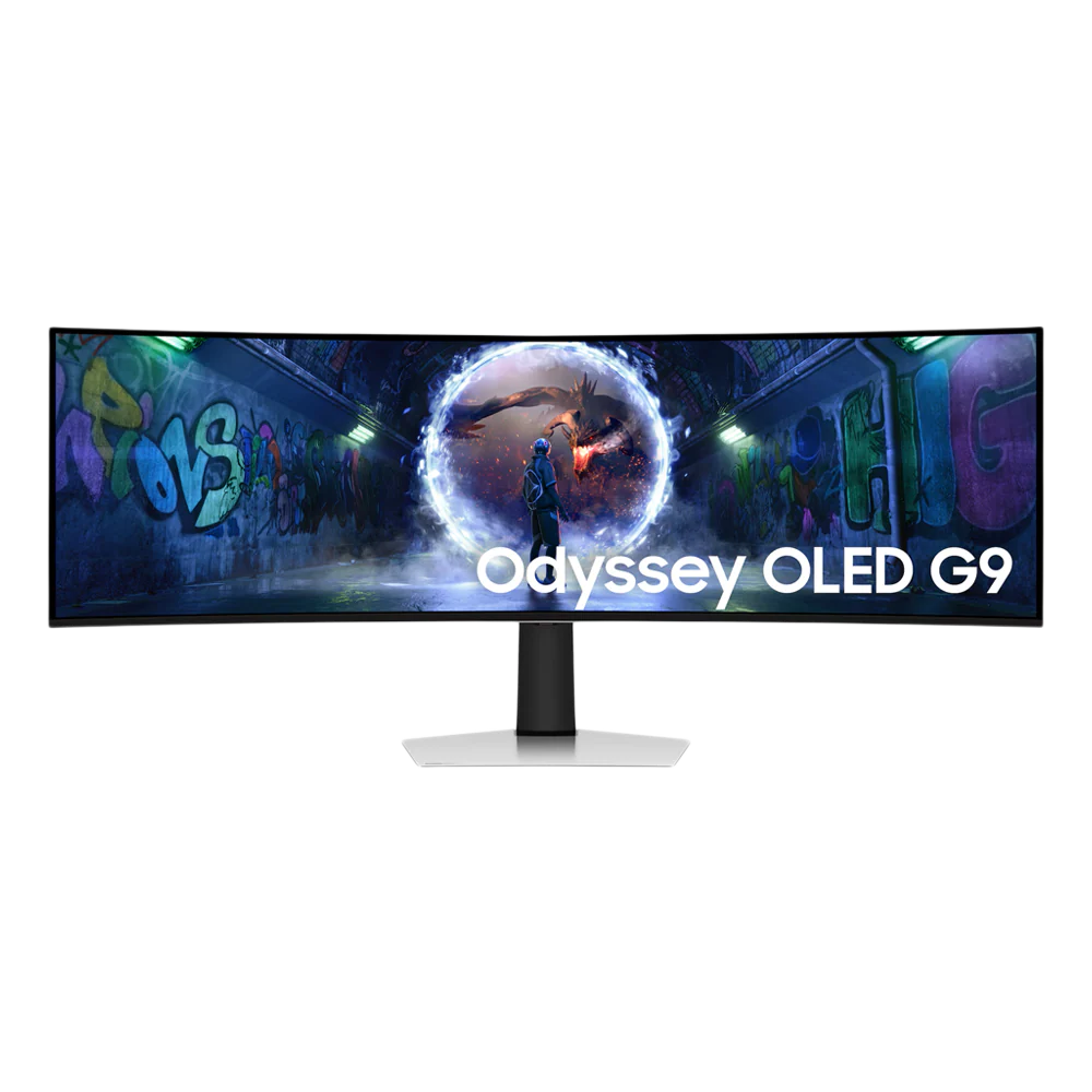 SAMSUNG ODYSSEY G932 - 49 Inch 2K 240Hz Dual QHD 0.03ms HDMI 2.1 Curved OLED Gaming Monitor - Silver