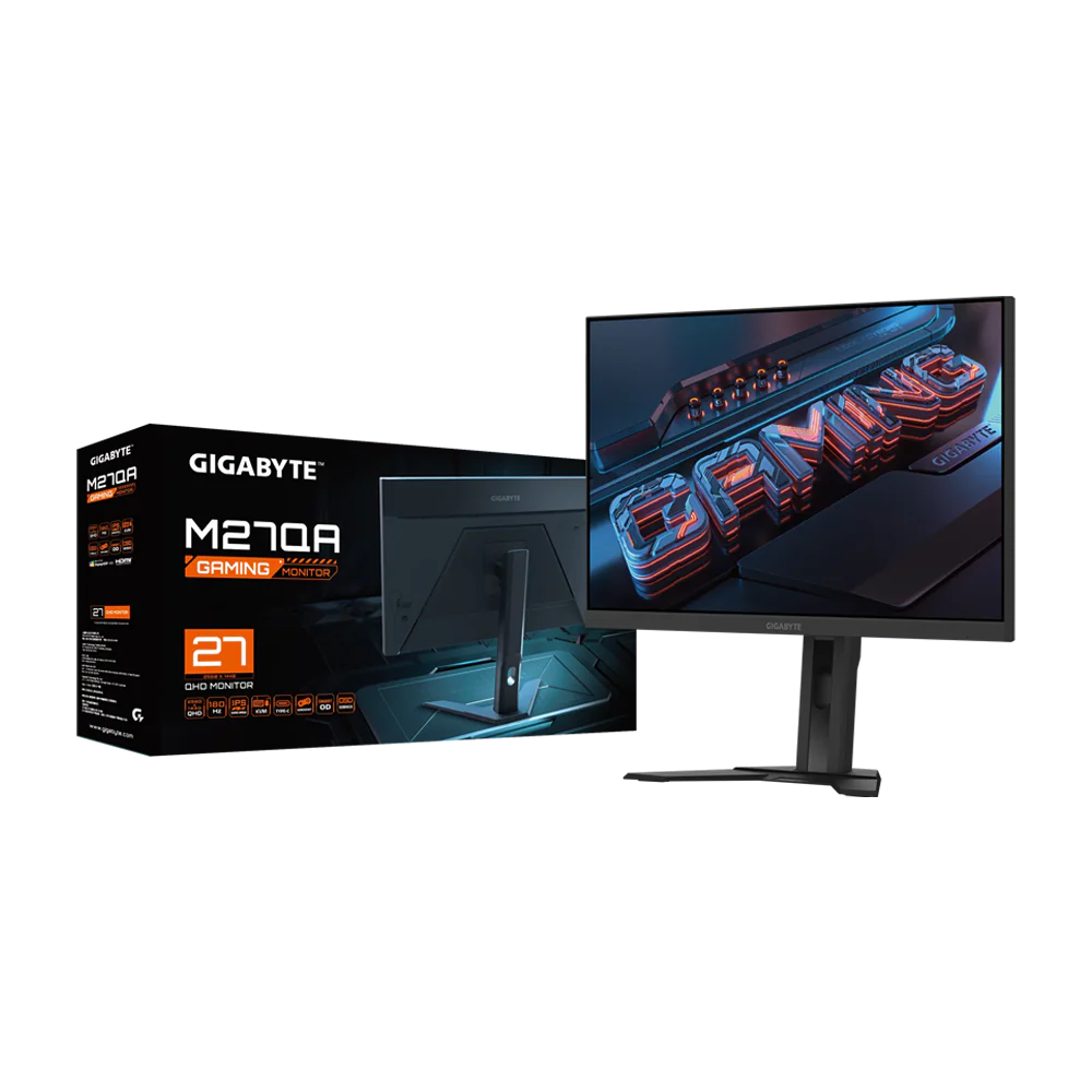 GIGABYTE M27QA 27 Inch 180Hz QHD HDMI 2.0 1ms IPS Gaming Monitor - Black