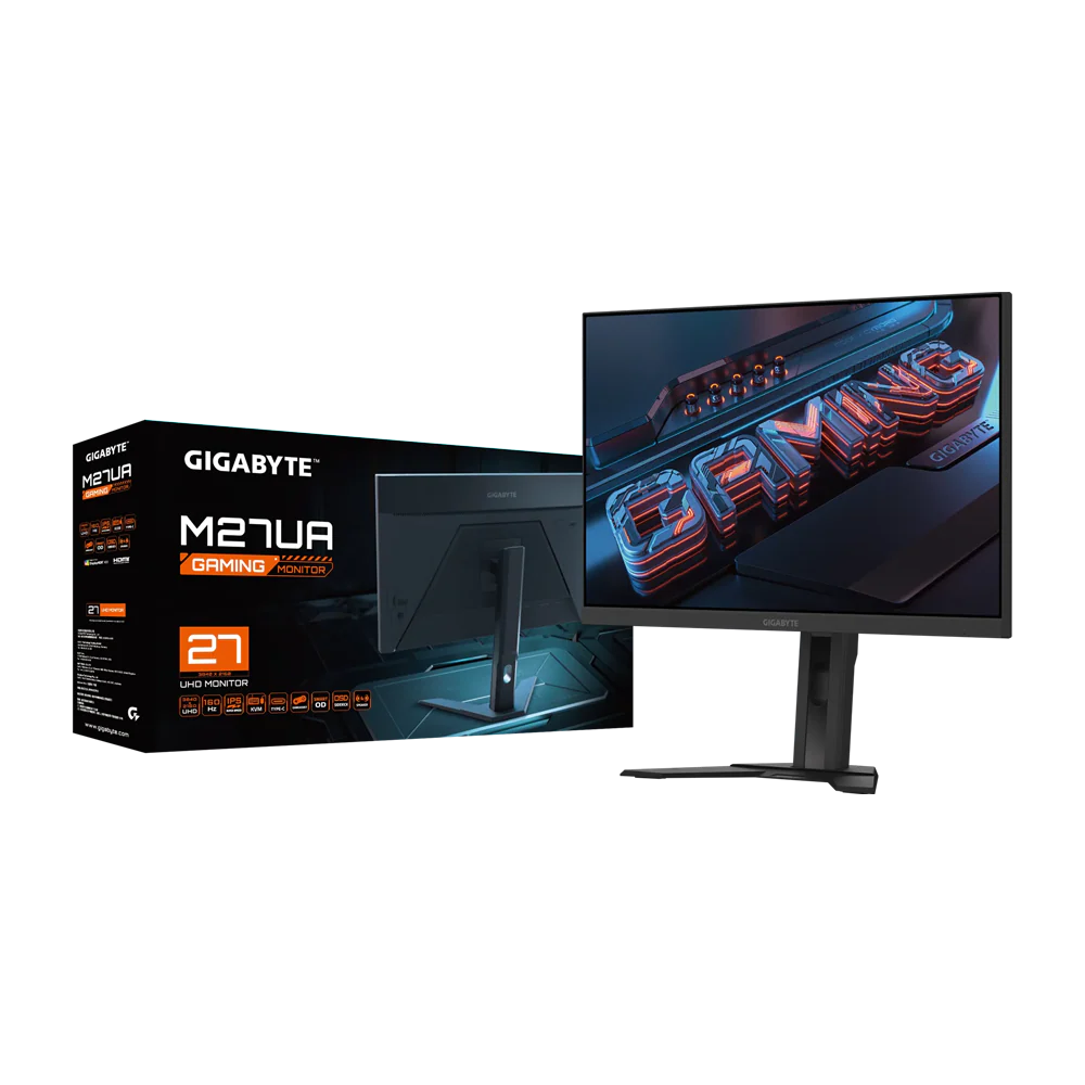 GIGABYTE M27UA 27 Inch 160Hz UHD HDMI 2.1 1ms Gaming Monitor - Black