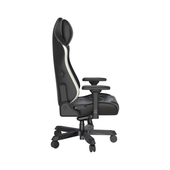 DXRacer Master Series Gaming Chair Microfiber Leather, 4D Armrest, High Density Mold Shaping Foam - Black & White