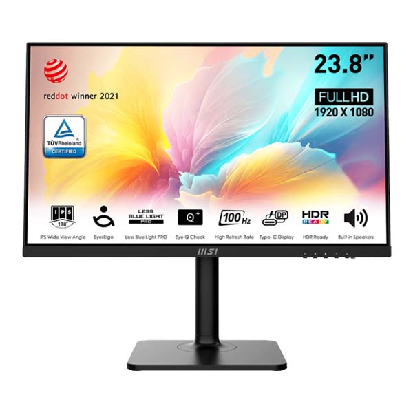 MSI MODERN MD2412P - 24 Inch FHD 100Hz 1ms IPS Monitor - Black