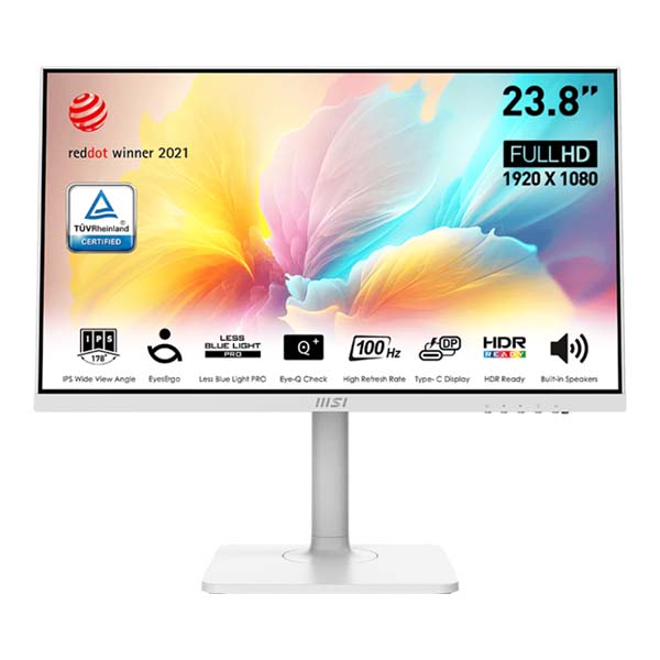 MSI MODERN MD2412PW - 24 Inch FHD 100Hz 1ms IPS Monitor - White