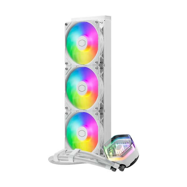 COOLER MASTER MasterLiquid 360 ATMOS ARGB CPU Liquid Cooler - White