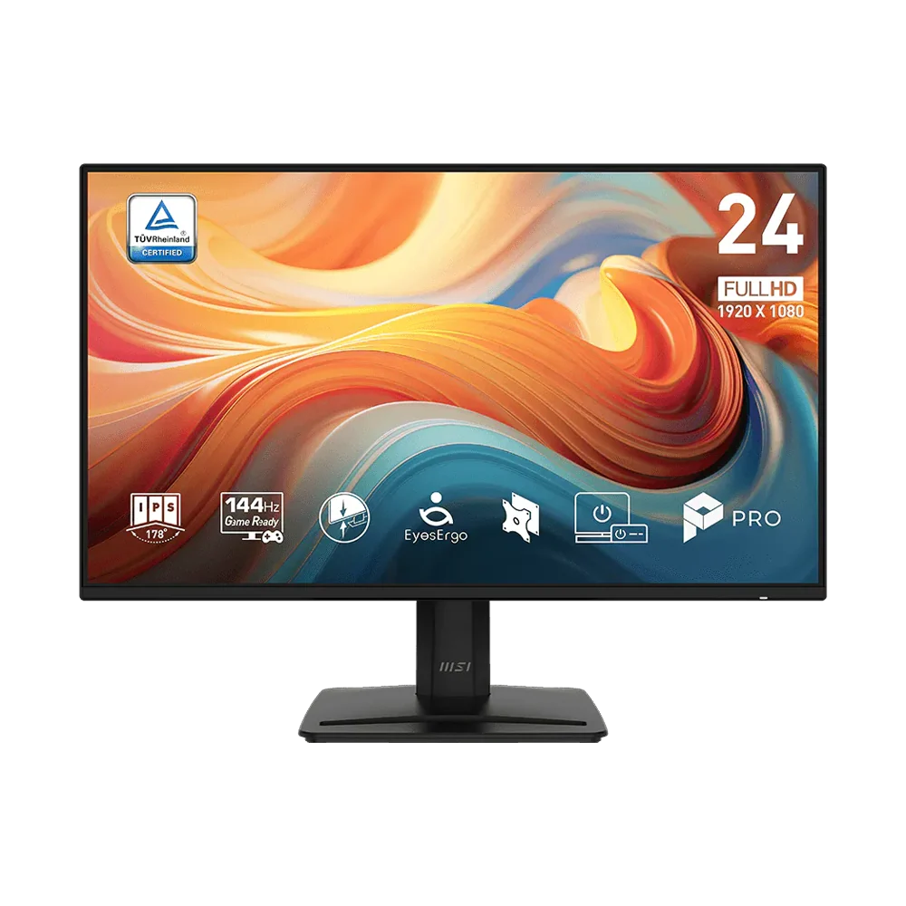 MSI PRO MP242 E14A 24 Inch 144Hz FHD 1ms IPS Business Monitor - Black