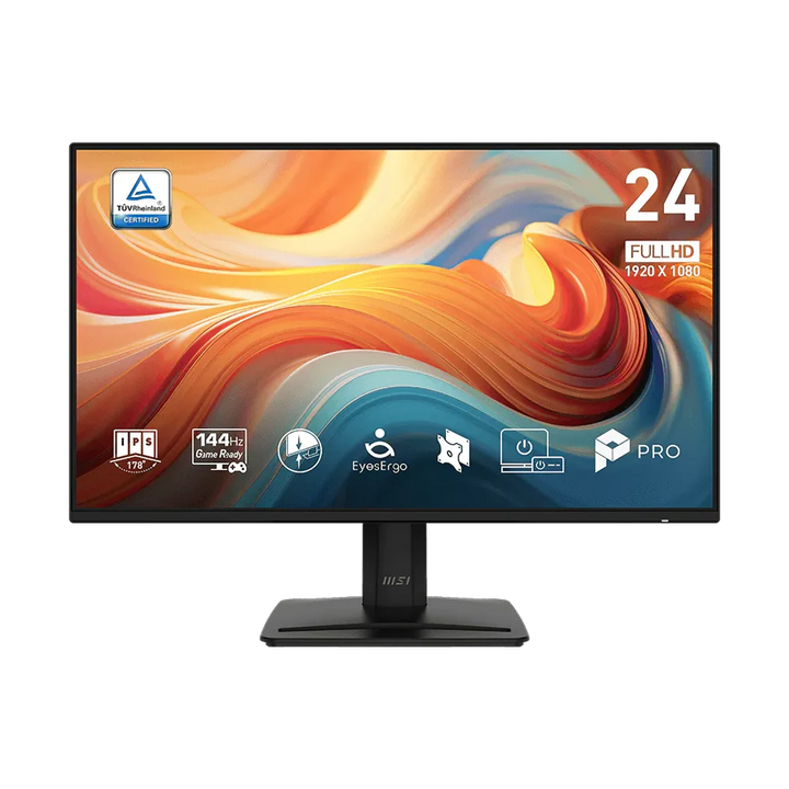 MSI PRO MP242 E14A 24 Inch 144Hz FHD 1ms IPS Business Monitor - Black