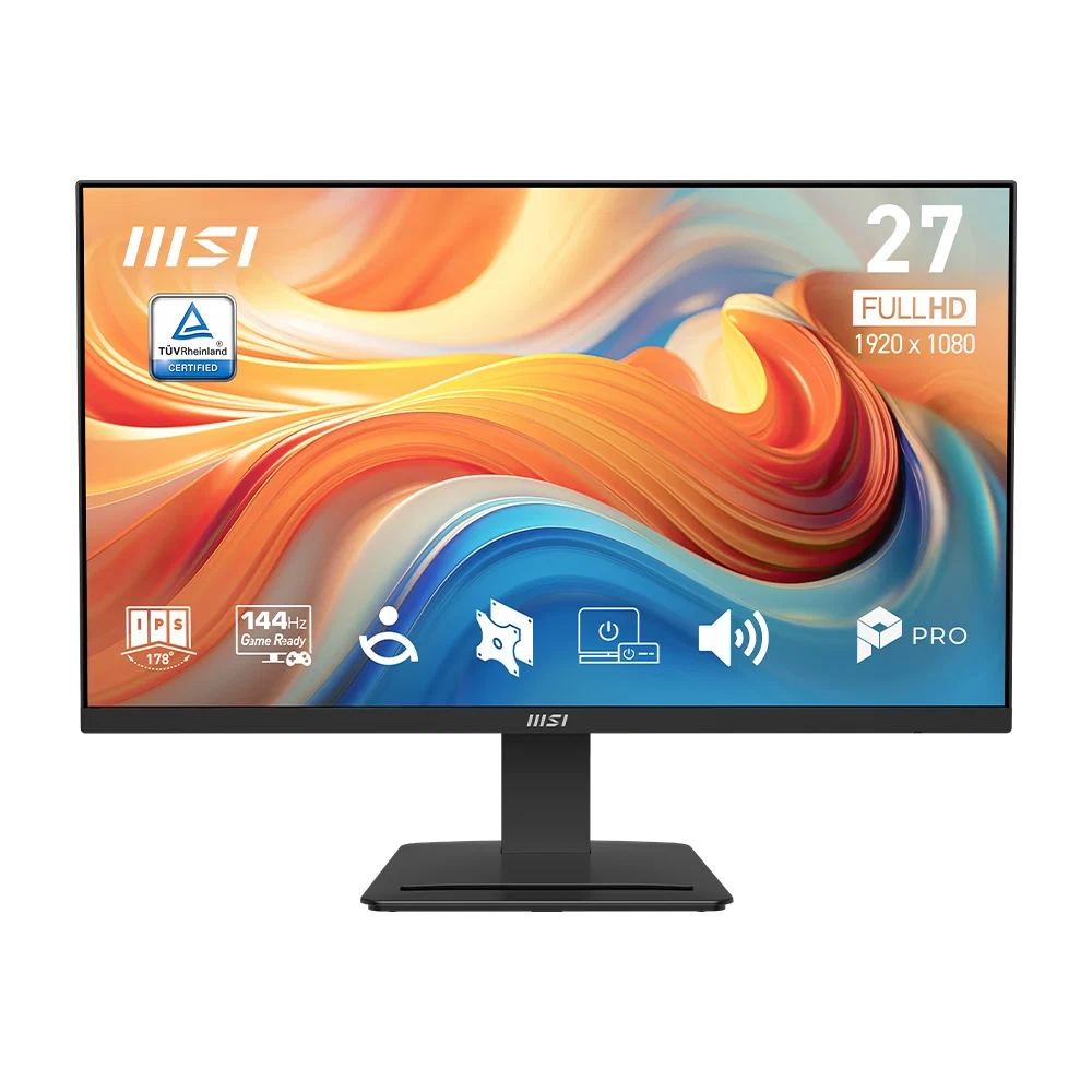 MSI PRO MP273 E14A 27 Inch 144Hz FHD 1ms IPS Business Monitor - Black