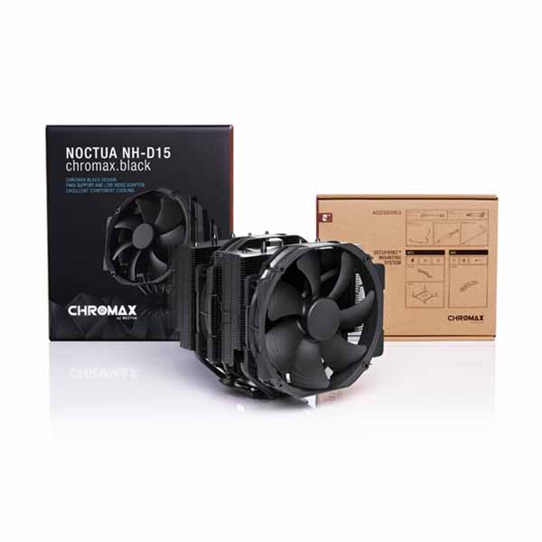 NOCTUA NH-D15 Chromax 140mm Premium Dual Tower CPU Air Cooler - Black