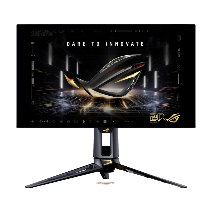 ASUS ROG SWIFT PG27AQWP-G EDITION 20th Anniversary 27 Inch Dual Mode QHD 540Hz, HD 720Hz HDMI 2.1 0.02ms Tandem WOLED Gaming Monitor - Black