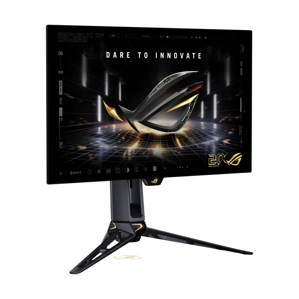 ASUS ROG SWIFT PG27AQWP-G EDITION 20th Anniversary 27 Inch Dual Mode QHD 540Hz, HD 720Hz HDMI 2.1 0.02ms Tandem WOLED Gaming Monitor - Black