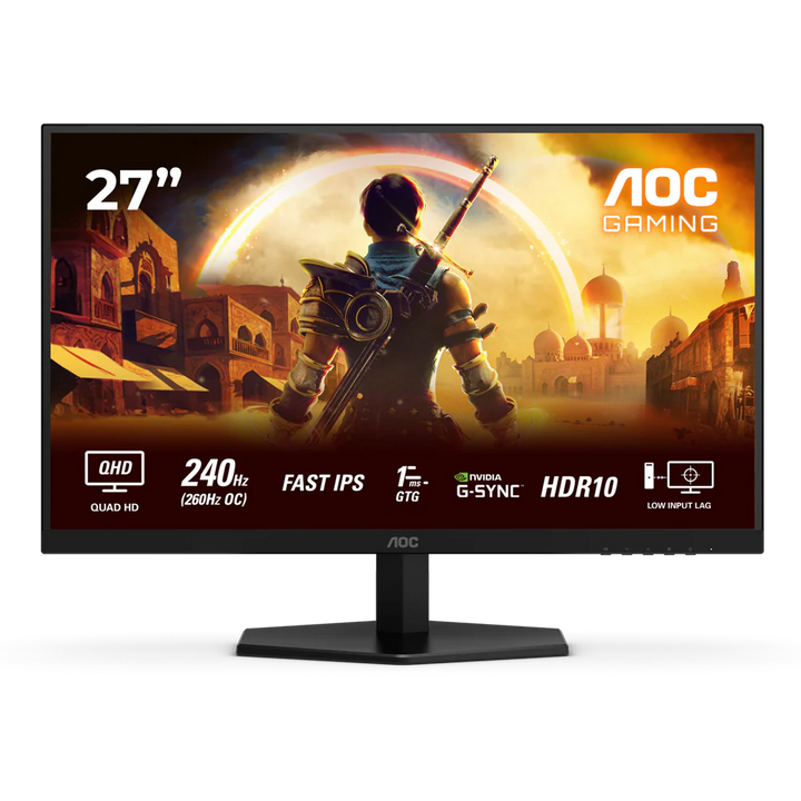 AOC Q27G40ZE - 27 Inch 260Hz QHD 0.3ms HDMI 2.0 IPS Gaming Monitor - Black