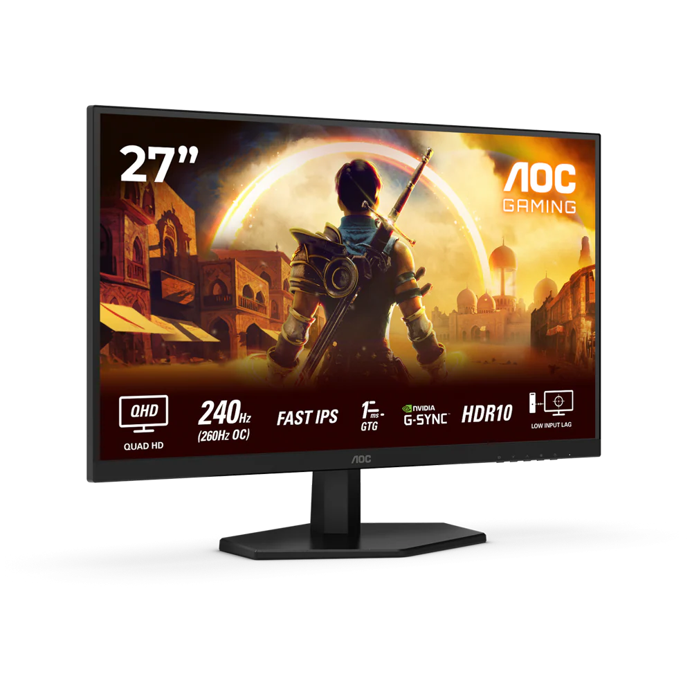 AOC Q27G40ZE - 27 Inch 260Hz QHD 0.3ms HDMI 2.0 IPS Gaming Monitor - Black