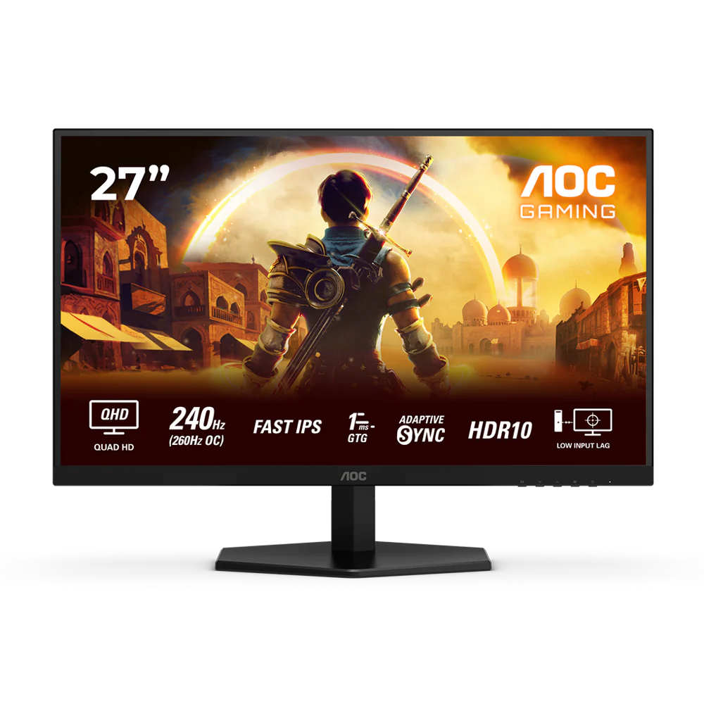AOC Q27G42ZE 27 Inch 240Hz QHD 0.3ms IPS Gaming Monitor - Black
