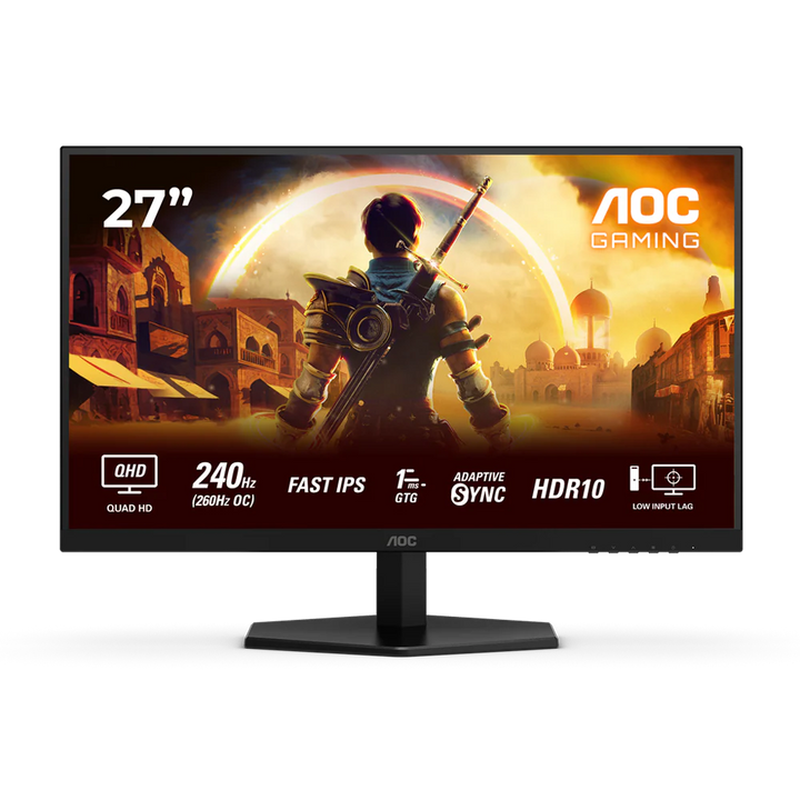 AOC Q27G42ZE 27 Inch 240Hz QHD 0.3ms IPS Gaming Monitor - Black