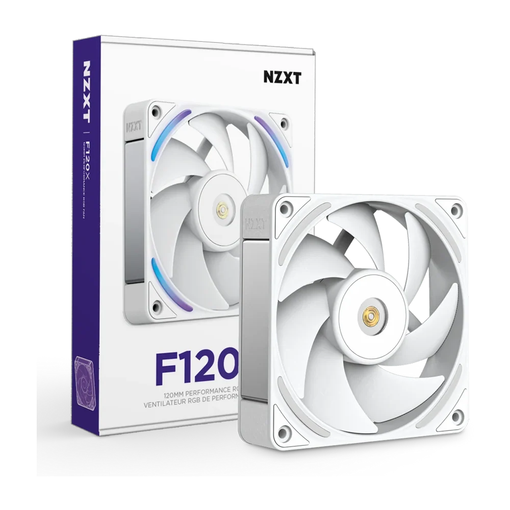 NZXT F120X 120mm Performance RGB Single Case Fan - White