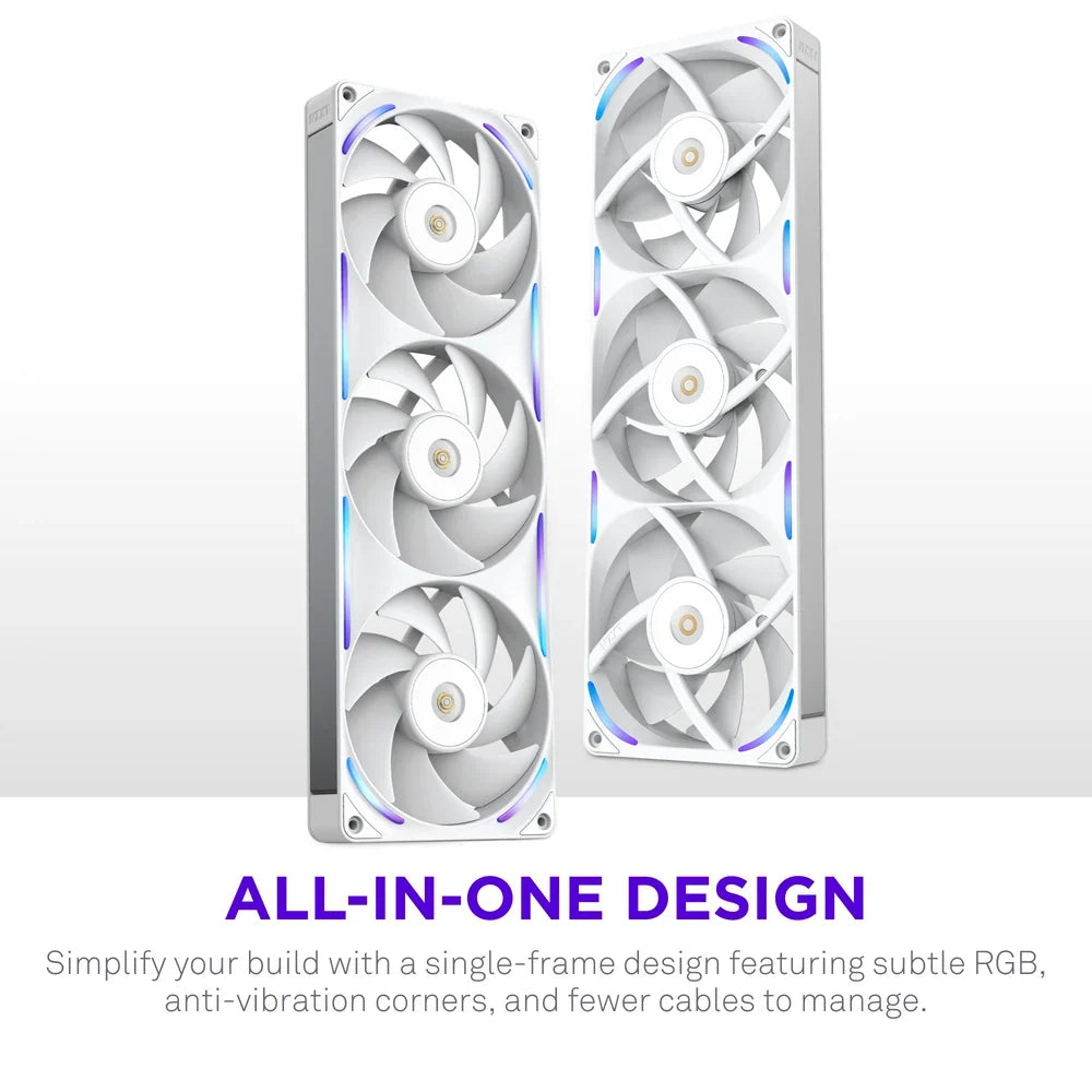 NZXT F360X 360mm Performance RGB Single Frame Case Fan - White