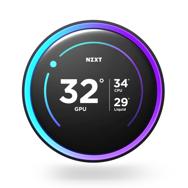 NZXT Kraken Elite 240 RGB - 240mm (2x120mm) AIO With 2.72 IPS LCD Liquid Cooler - Black