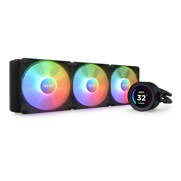 NZXT Kraken Elite 360 RGB - 360mm AIO CPU Liquid Cooler with LCD Display - Black