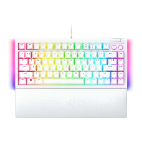 RAZER BLACKWIDOW V4 75% Hot-Swappable Wired Mechanical Gaming Keyboard US - White