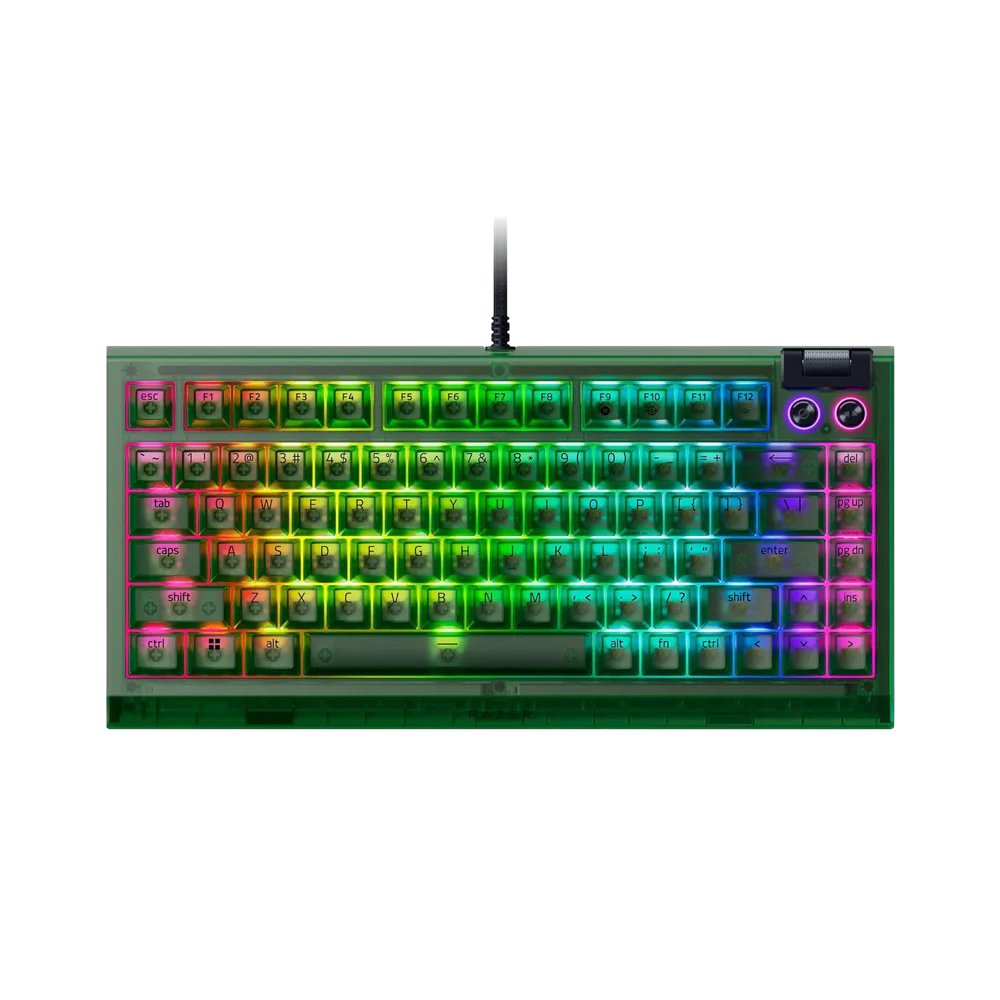 RAZER BlackWidow V4 75% Wired Mechanical Gaming Keyboard - Phantom Green