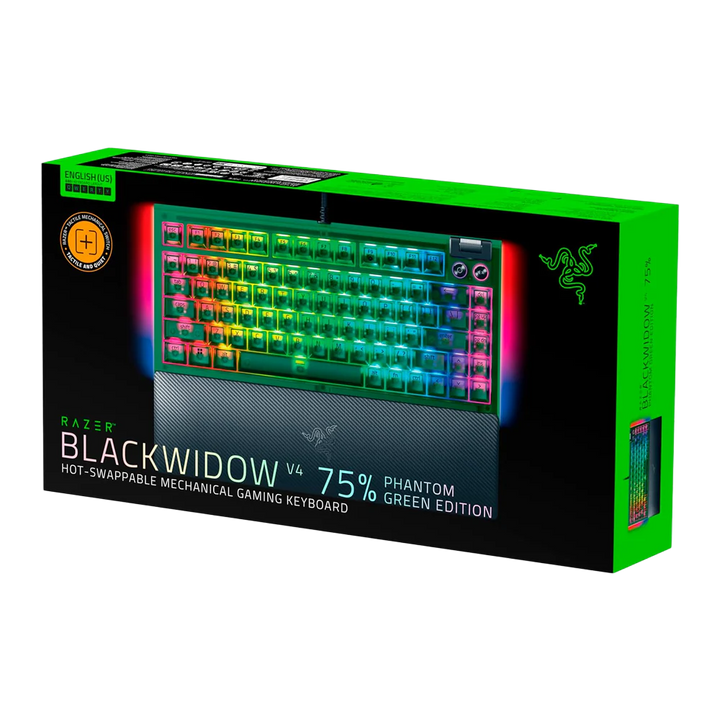 RAZER BlackWidow V4 75% Wired Mechanical Gaming Keyboard - Phantom Green