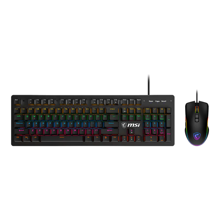 MSI FORGE GK300 COMBO Wired RGB Gaming Keyboard And Mouse - Black