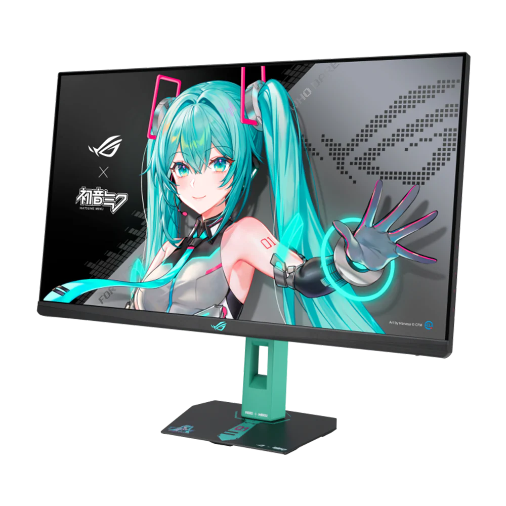 ASUS ROG STRIX XG27ACMEG-G 27 Inch 260Hz QHD HDMI 2.1 0.3ms Hatsune Miku Edition Fast IPS Gaming Monitor - Black