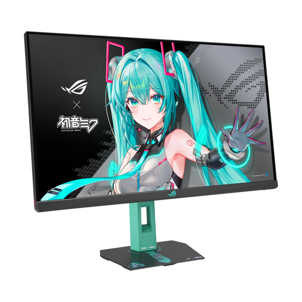 ASUS ROG STRIX XG27ACMEG-G 27 Inch 260Hz QHD HDMI 2.1 0.3ms Hatsune Miku Edition Fast IPS Gaming Monitor - Black