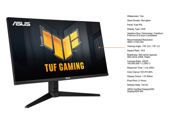 Asus TUF VG28UQL1A 28 Inch 4K UHD Gaming Monitor