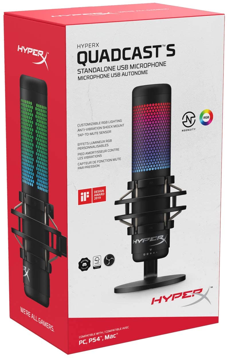 HyperX QuadCast S RGB  USB Condenser Microphone