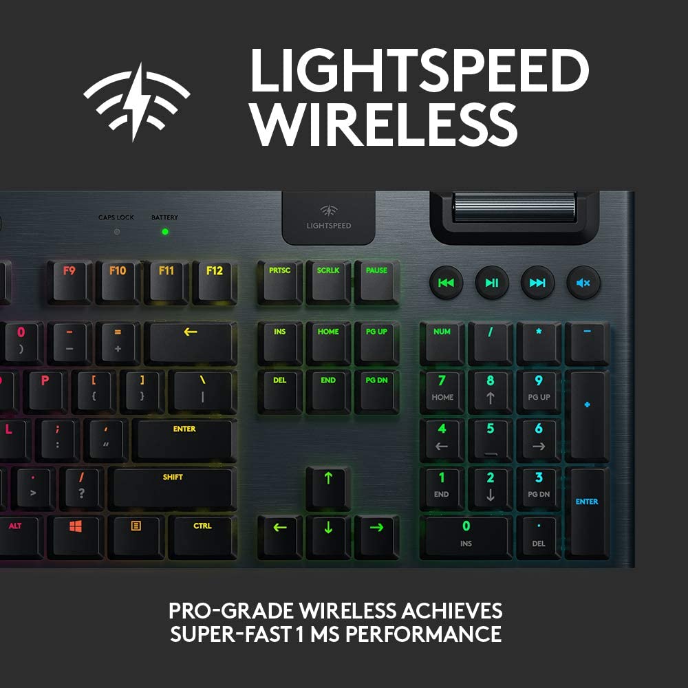 Logitech G915 Lightspeed Wireless GL Tactile Mechanical Gaming Keyboard