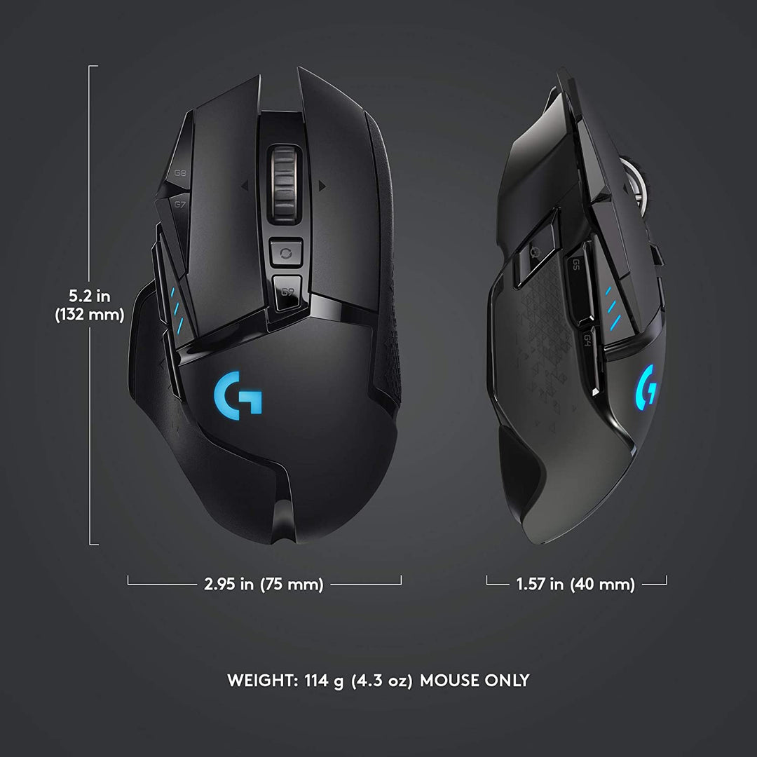 Logitech G502 Lightspeed RGB 16,000 DPI Optical Wireless Gaming Mouse