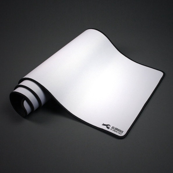 Glorious Extended Gaming Mouse Pad 11"x36" - White Edition
