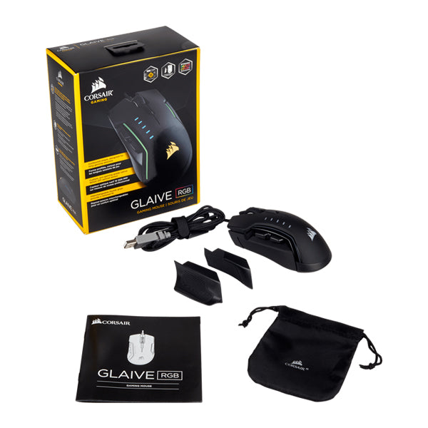 Corsair GLAIVE RGB Gaming Mouse - Black
