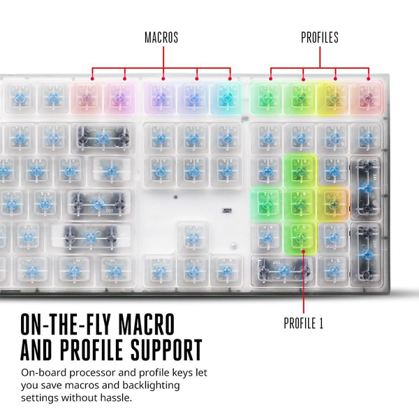 Masterkeys Pro L - RGB - Crystal Edition Cherry MX Switch Brown