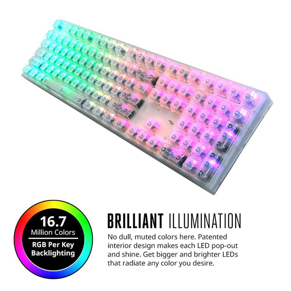 Masterkeys Pro L - RGB - Crystal Edition Cherry MX Switch Brown