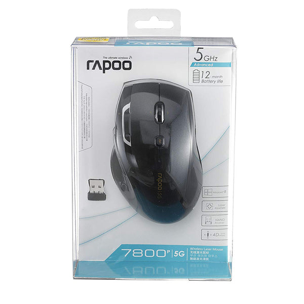 Rapoo 7800P 5G Wireless 1600 DPI Mouse - Black