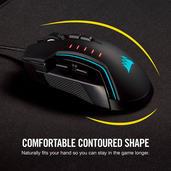 Corsair GLAIVE RGB PRO Gaming Mouse - Black