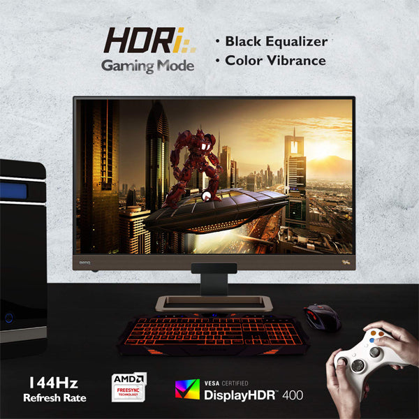 BenQ EX2780Q 27 inch 2K IPS QHD 144Hz HDRi Eye Care Gaming Monitor