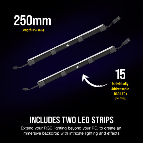 Corsair iCUE LS100 Smart Lighting Strip Expansion Kit 250mm