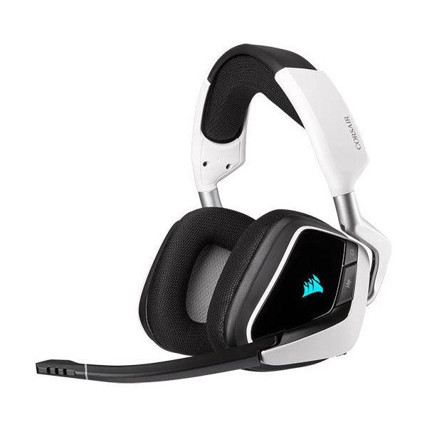 Corsair VOID RGB ELITE Wireless Premium White Gaming Headset with 7.1 Surround Sound