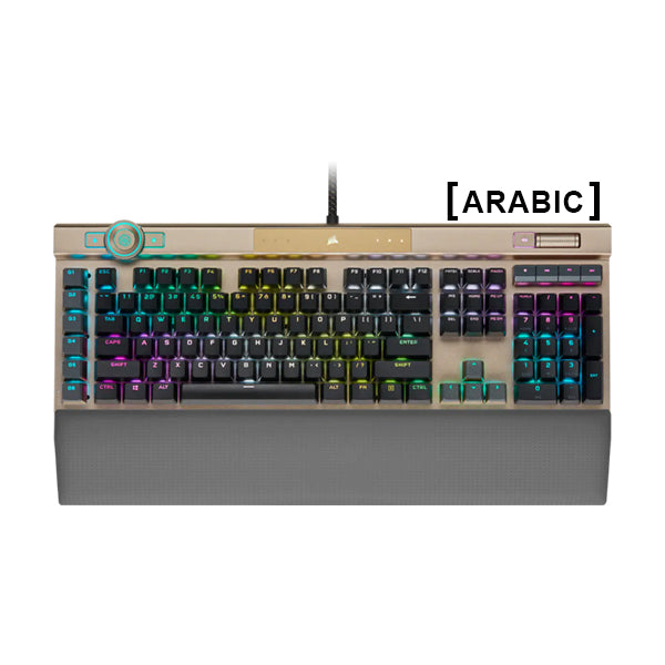 Corsair K100 RGB Optical-Mechanical Gaming Keyboard - Midnight Gold - AR Layout