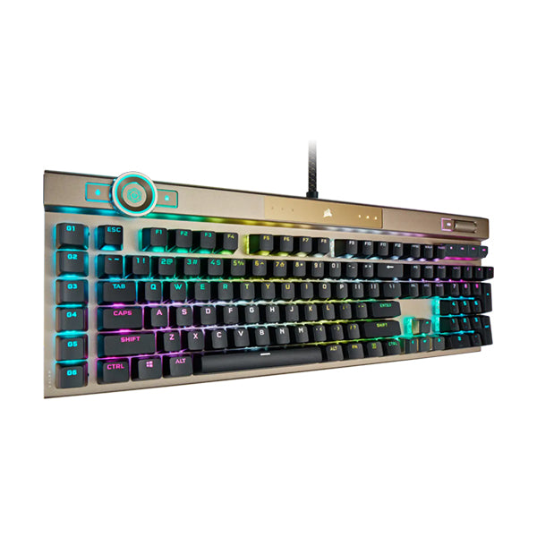 Corsair K100 RGB Optical-Mechanical Gaming Keyboard - Midnight Gold - AR Layout