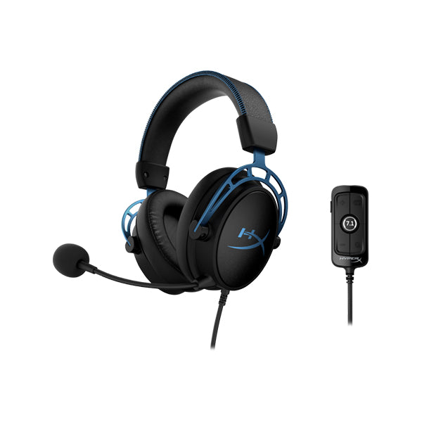 HyperX Cloud Alpha S Wired 7.1 Gaming Headset for PC, PS5, and PS4 - Blue/Black